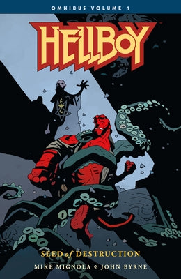 Paperback Hellboy Omnibus Volume 1: Seed of Destruction by Dark Horse Books, featuring cover art with Hellboy illustration.