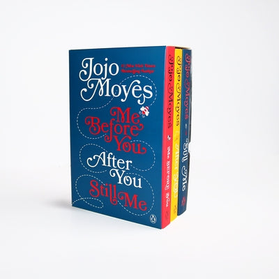 Paperback boxed set of "Me Before You," "After You," and "Still Me" by Penguin Books, featuring three book spines with colorful covers.