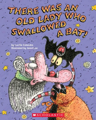 Paperback of "There Was an Old Lady Who Swallowed a Bat!" by Scholastic Inc., showing the book cover with colorful illustrations.
