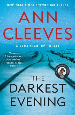 Paperback of The Darkest Evening Vera Stanhope novel by Minotaur Books, featuring a dark, atmospheric book cover.