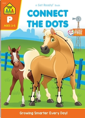 School Zone Connect the Dots Workbook in paperback featuring colorful pages for early learning and number skills practice.