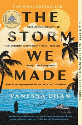 Paperback of "The Storm We Made" by Marysue Rucci Books, featuring a book cover with storm imagery and title text.
