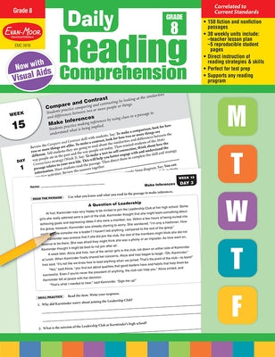 Daily Reading Comprehension, Grade 8 Teacher Edition Paperback Evan-Moor Educational Publishers