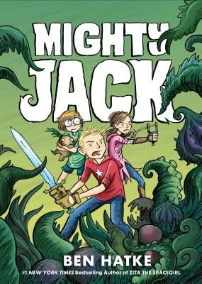 Paperback of Mighty Jack comic book by First Second featuring colorful superhero characters and dynamic illustrations.