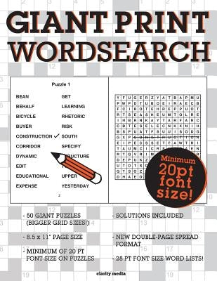 Giant Print Wordsearch by Media, Clarity
