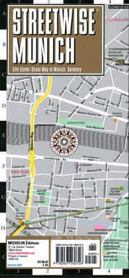 Streetwise Munich Map - Laminated City Center Street Map of Munich, Germany Folded Michelin Travel Publications