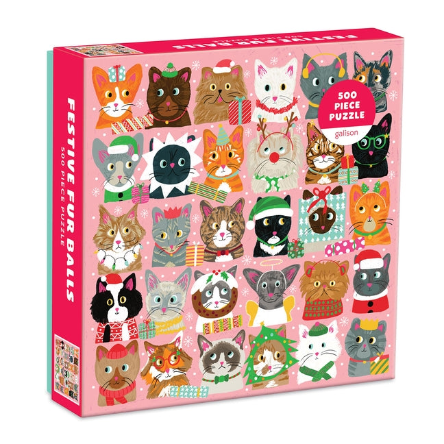 Festive Furballs 500 Piece Puzzle Other Galison