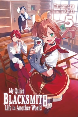 Paperback of My Quiet Blacksmith Life in Another World Volume 5 light novel by Jnc, featuring the book cover with fantasy artwork.