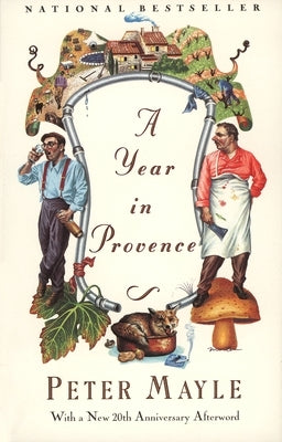 Paperback of "A Year in Provence" by Knopf Doubleday Publishing Group showing the book cover with scenic landscape artwork.
