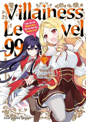 Paperback of Villainess Level 99 Volume 3 manga by One Peace Books, featuring colorful cover art with characters and title text.