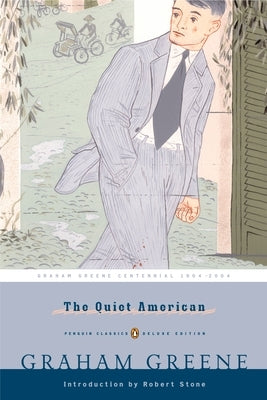 Paperback of The Quiet American by Penguin Classics featuring a cover with a vintage design and classic typography.