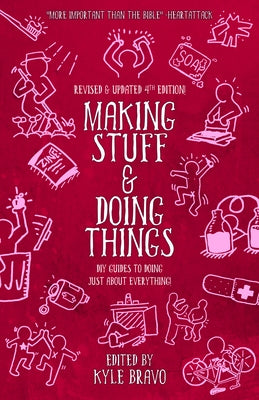 Paperback DIY guide titled "Making Stuff and Doing Things" by Microcosm Publishing, featuring colorful illustrated cover.