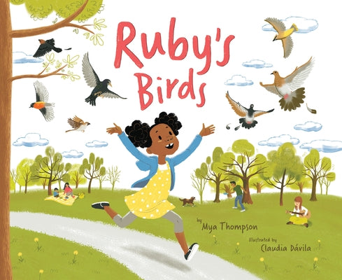 Paperback book titled "Ruby's Birds" by Cornell Lab Publishing Group featuring colorful bird illustrations on the cover.