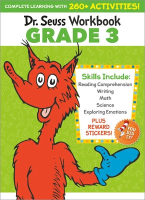 Dr. Seuss Workbook: Grade 3: 260+ Fun Activities with Stickers and More! (Language Arts, Vocabulary, Spelling, Reading Comprehension, Writing, Math, M Paperback Bright Matter Books