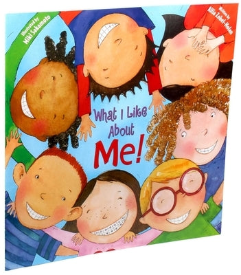 Paperback of "What I Like About Me! Teacher Edition," a book celebrating differences by Studio Fun International, shown with colorful cover.