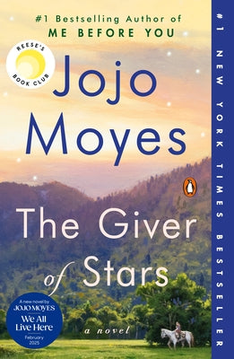 Paperback of The Giver of Stars by Penguin Books, Reese's Book Club edition, featuring a cover image with text and design elements.