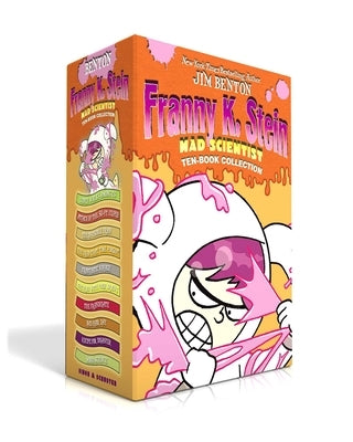 Franny K. Stein Mad Scientist ten-book paperback collection by Simon & Schuster, featuring colorful book covers and illustrations.
