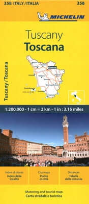 Michelin Map Italy: Toscana 358 Folded Michelin Travel Publications