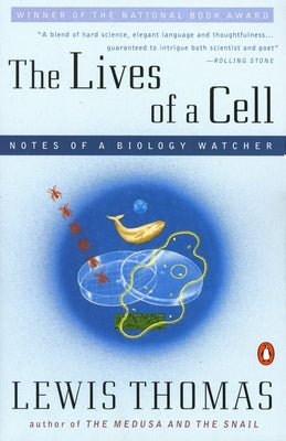 Paperback copy of The Lives of a Cell: Notes of a Biology Watcher by Penguin Books, showing the book cover with title and author.