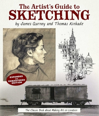 Paperback copy of "The Artist's Guide to Sketching" by Andrews McMeel Publishing featuring cover design with sketches and art tools.