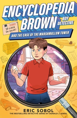Paperback edition of "Encyclopedia Brown and the Case of the Marshmallow Tower" by Penguin Young Readers Group, showing the book cover.