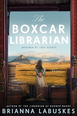 Paperback of The Boxcar Librarian by William Morrow & Company, featuring a cover with vintage book illustrations.