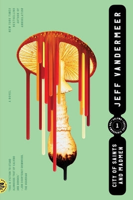 Paperback copy of "City of Saints and Madmen" by Picador USA, featuring a colorful abstract cover design.