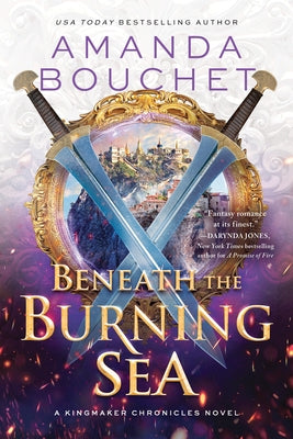 Paperback of Beneath the Burning Sea by Sourcebooks Casablanca, featuring ocean-themed cover art with fiery and underwater elements.