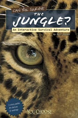 Paperback copy of "Can You Survive the Jungle?" by Capstone Press, featuring jungle-themed cover art.
