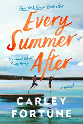 Paperback copy of "Every Summer After" novel by Berkley Books with cover art visible.
