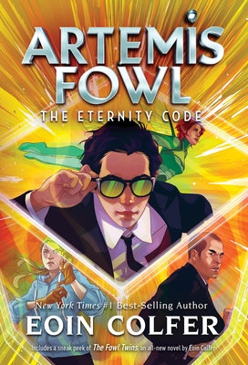 Paperback of "Eternity Code" from the Artemis Fowl series by Disney Hyperion, featuring a cover illustration.