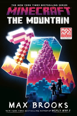 Paperback of Minecraft: The Mountain official novel by Random House Worlds, with cover art featuring a Minecraft mountain scene.