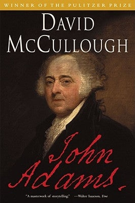 Paperback of John Adams biography by Simon & Schuster featuring a cover with portrait artwork and title text.