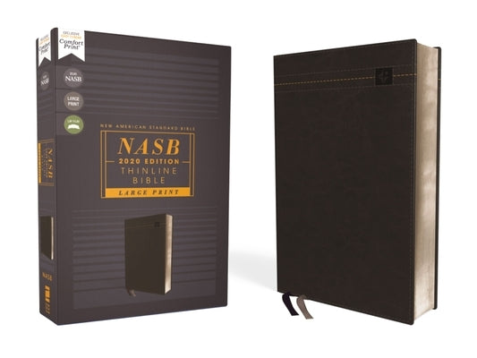 Nasb, Thinline Bible, Large Print, Leathersoft, Black, Red Letter Edition, 2020 Text, Comfort Print by Zondervan