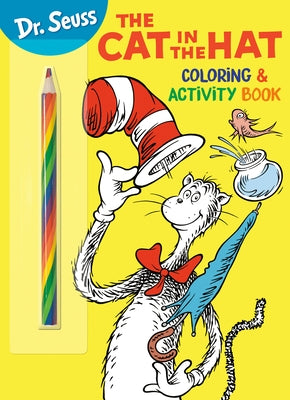 Coloring and activity book featuring Dr. Seuss's The Cat in the Hat with rainbow pencil, paperback by Random House Books for Young Readers.