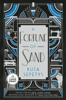 Paperback copy of "A Fortune of Sand" novel by Random House Large Print Publishing, showing the book cover with title and author.