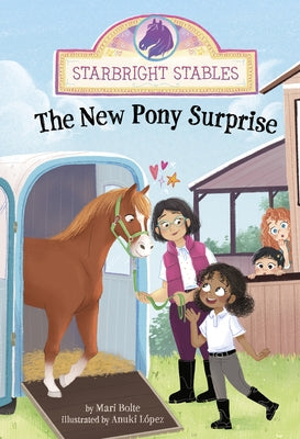 Paperback of The New Pony Surprise by Picture Window Books featuring colorful illustrated cover with a pony and children.