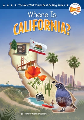 Paperback "Where Is California?" by Penguin Workshop featuring colorful illustrated cover showcasing a map of California.