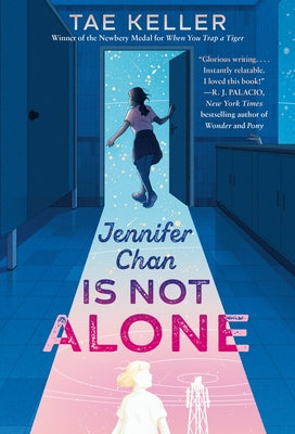 Paperback of Jennifer Chan Is Not Alone by Yearling Books, featuring the book cover with colorful illustrations and title text.