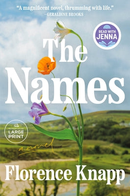 Paperback copy of The Names book, a Read with Jenna Pick, published by Random House Large Print Publishing, showing the front cover.