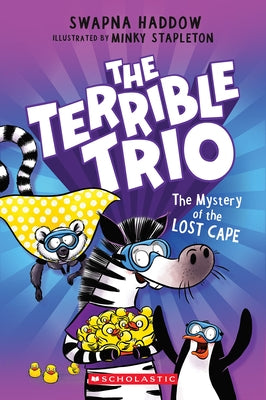 Paperback of The Mystery of the Lost Cape from the Terrible Trio series by Scholastic Paperbacks, featuring a colorful cover design.