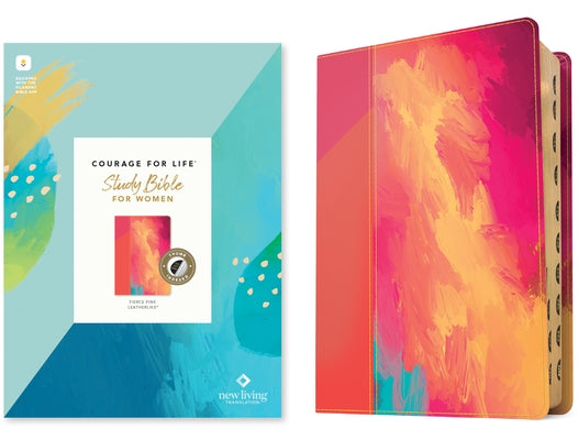 NLT Courage for Life Study Bible for Women, Filament Enabled (Leatherlike, Fierce Pink, Indexed) by Tyndale