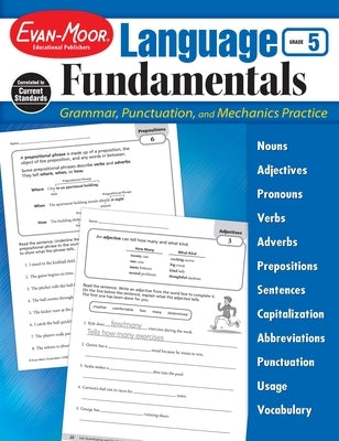 Language Fundamentals, Grade 5 Teacher Resource Paperback Evan-Moor Educational Publishers