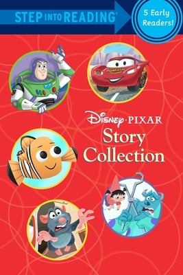 Set of five Disney/Pixar Story Collection early reader paperbacks from Random House Disney, featuring colorful covers and character illustrations.