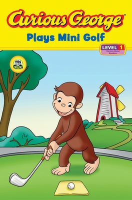 Paperback Curious George Plays Mini Golf book by Clarion Books featuring a colorful cover with Curious George playing mini golf.