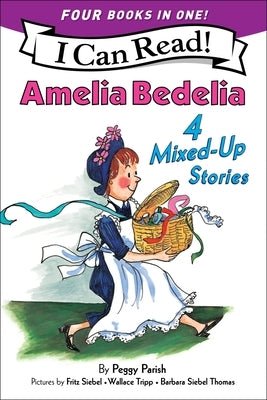 Paperback of Amelia Bedelia 4 Mixed-Up Stories Level 2 I Can Read Collection by Greenwillow Books, featuring colorful book covers.