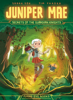 Paperback of Juniper Mae: Secrets of the Guardian Knights by Nobrow Press, featuring colorful fantasy artwork on the cover.