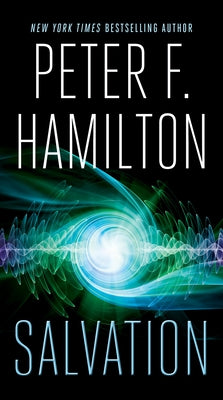 Mass market paperbound copy of Salvation novel by Del Rey Books, featuring cover art with dark, atmospheric imagery.