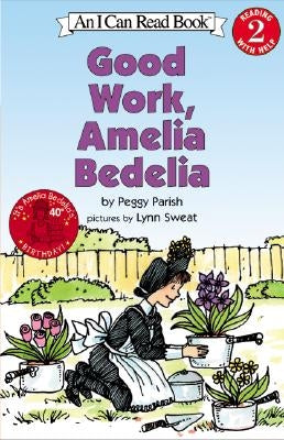 Paperback of "Good Work, Amelia Bedelia" by Greenwillow Books featuring a colorful illustrated cover with Amelia Bedelia character.