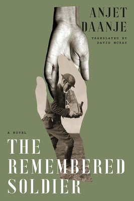 Paperback copy of "The Remembered Soldier" by New Vessel Press, featuring a cover image with artistic design and text.